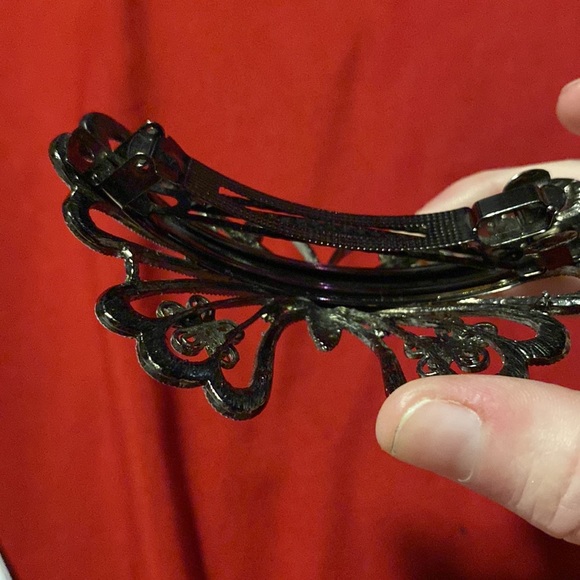 Vintage 925 Silver Butterfly Hair Clip - Picture 10 of 11